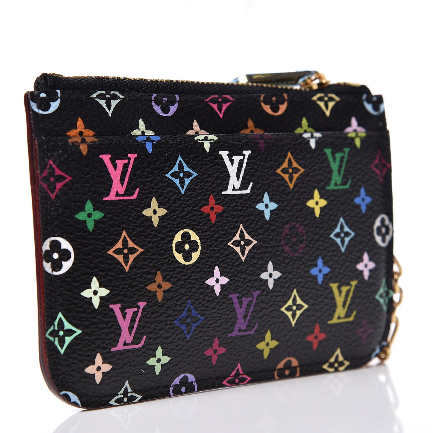 Louis Vuitton Monogram Multicolor Key Pouch Black Grenade 3 of 8