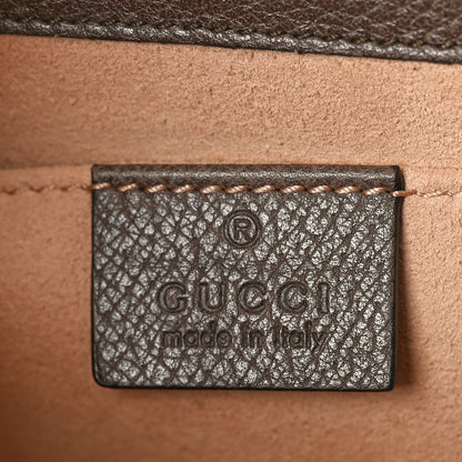 Gucci Textured Calfskin Web Crystal Heart Stripe Small Totem Shoulder Bag New Acero 6 of 10