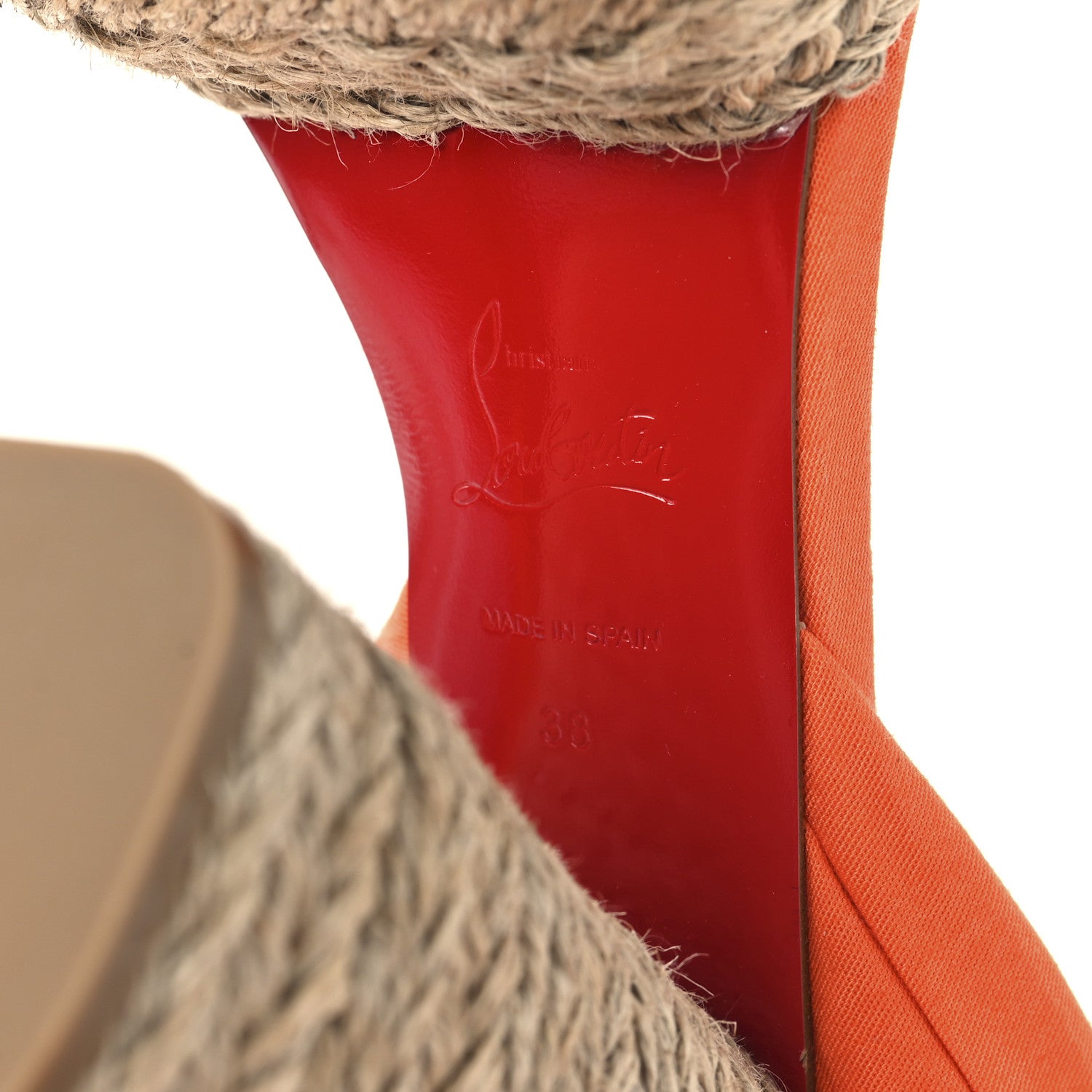 Christian Louboutin Gabardine Mariza Du Desert 130 Sandals 38 Orange 7 of 8