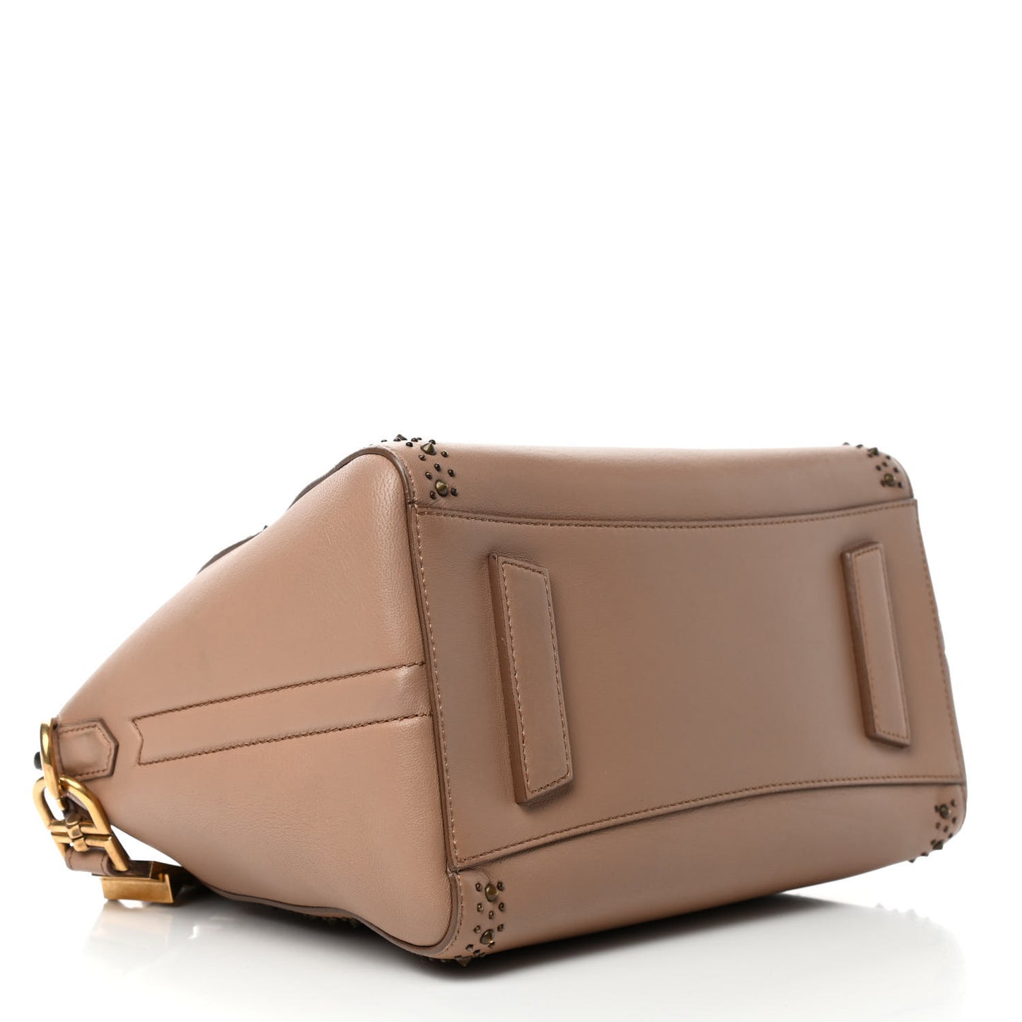 Calfskin Small Studded Antigona Beige
