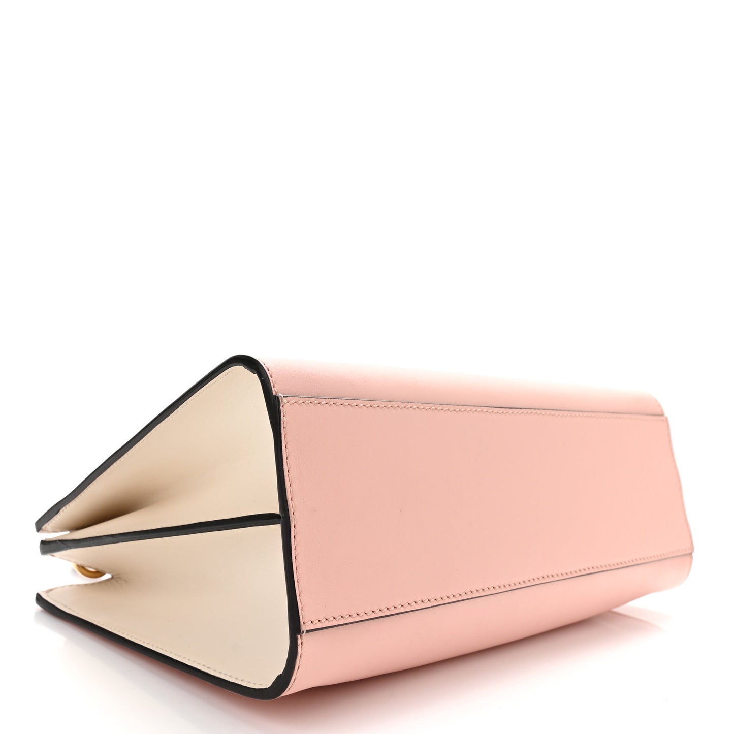 Nappa Bamboo Web Small Nymphaea Top Handle Bag Perfect Pink Mystic White