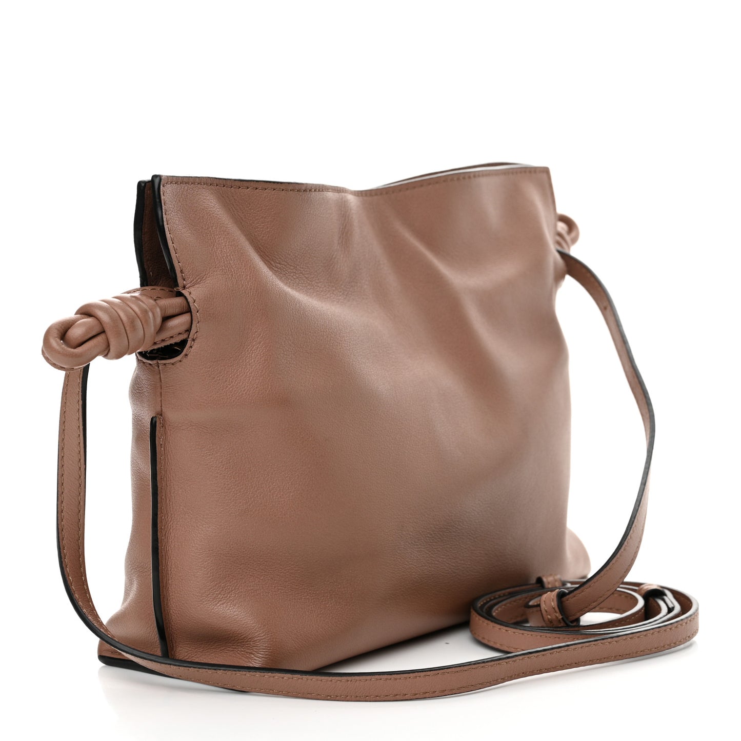 Calfskin Mini Flamenco Knot Clutch Pink