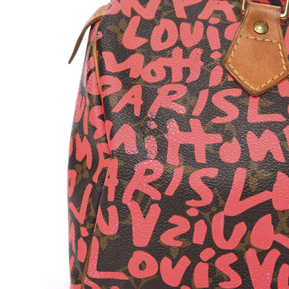 Louis Vuitton Monogram Graffiti Speedy 30 Fuchsia 18 of 21