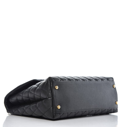 Chanel Caviar Quilted Medium Coco Handle Flap Black 4 of 10