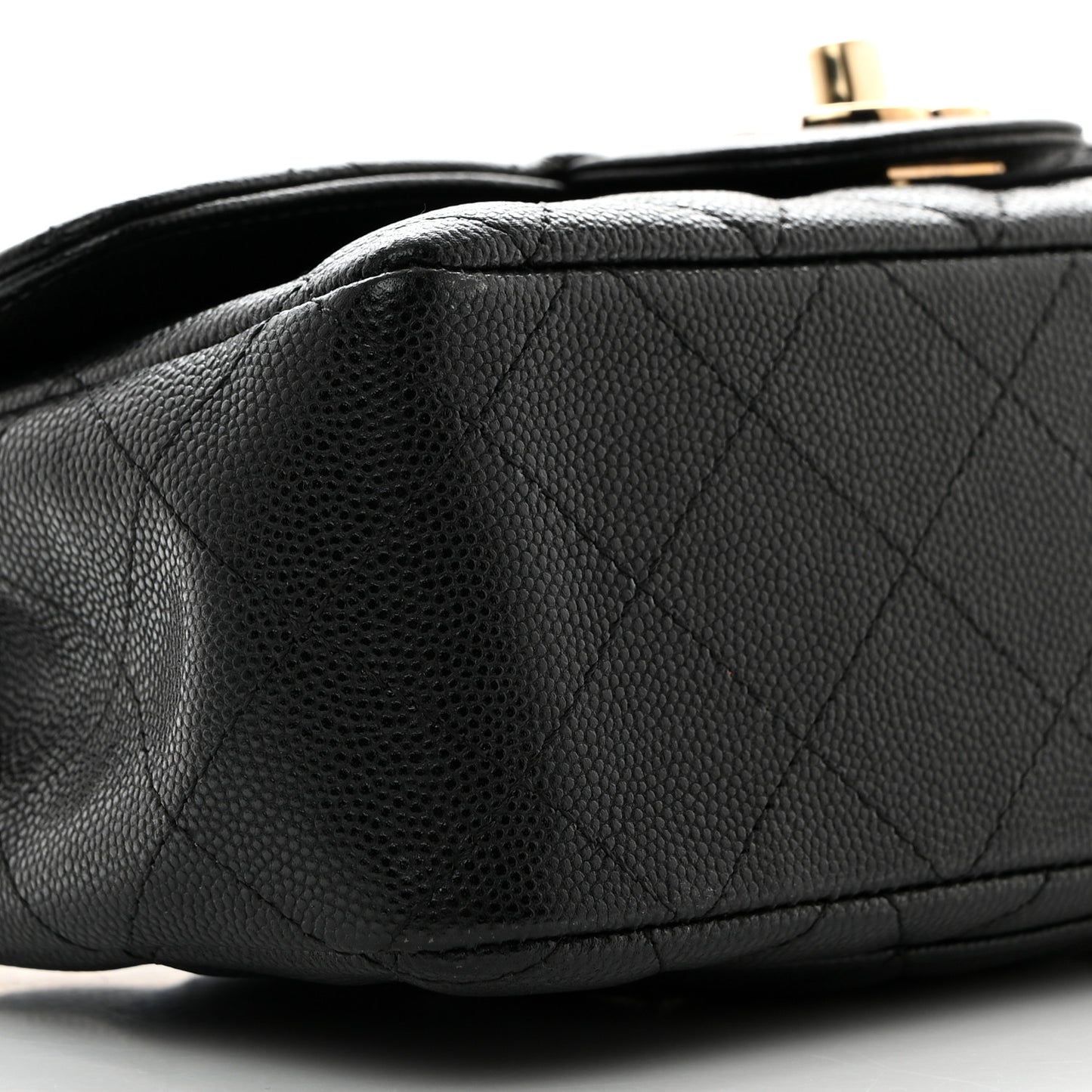 Caviar Quilted Mini Rectangular Flap Black