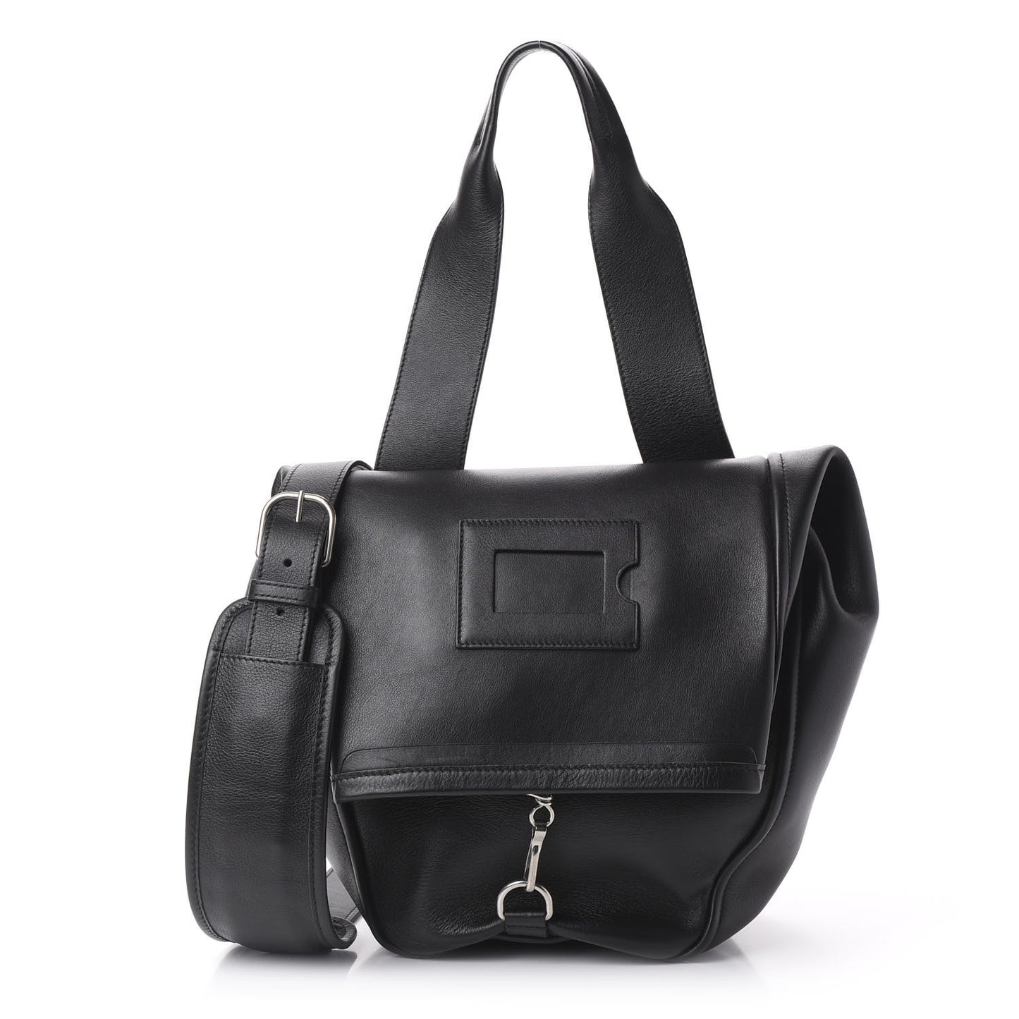 Calfskin Convertible Shoulder Bag Black
