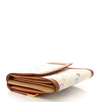 Louis Vuitton Monogram Multicolor Porte-Monnaie Billets Wallet White 4 of 11