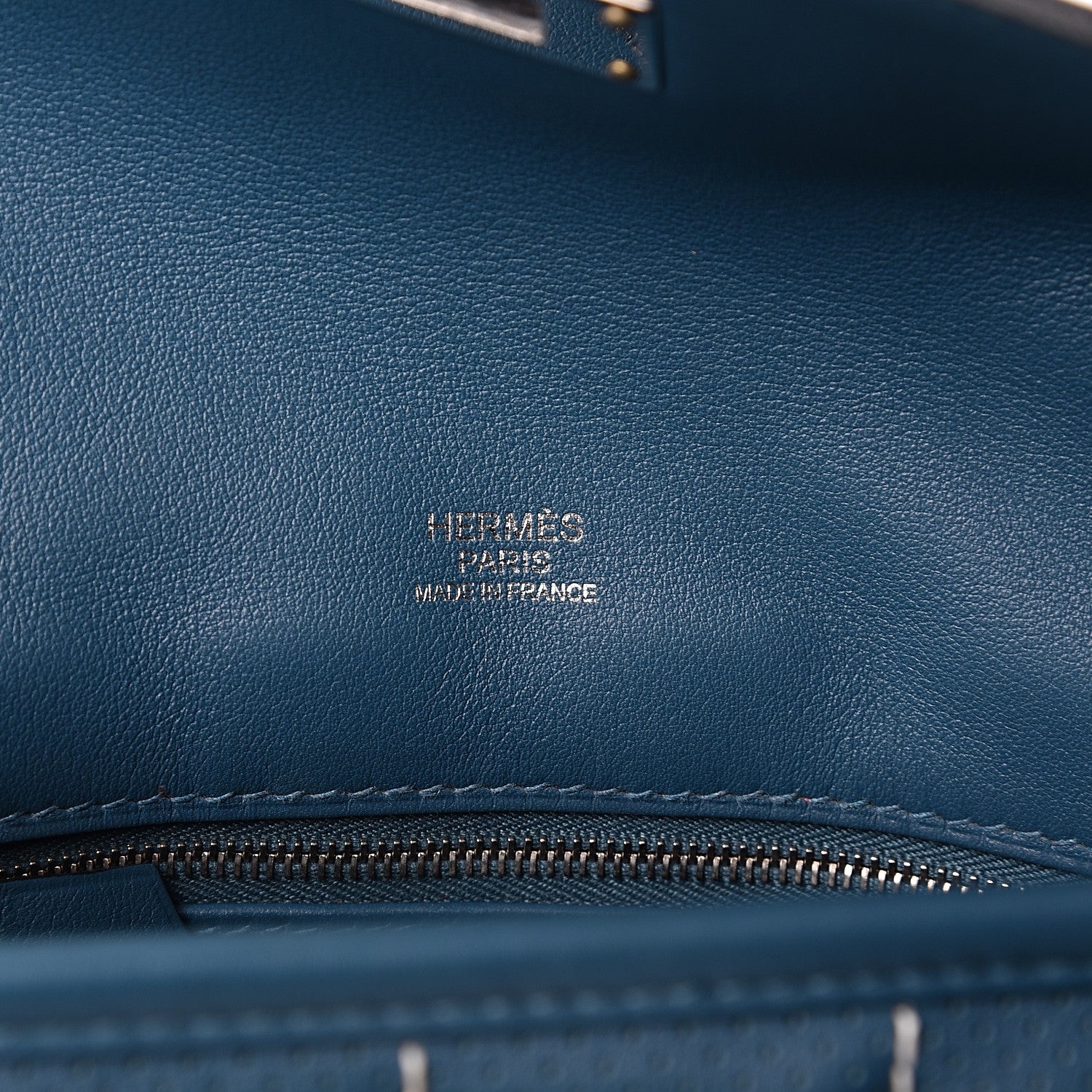 Hermes Veau Swift Mini Sac Berline Bleu Thalassa 5 of 9