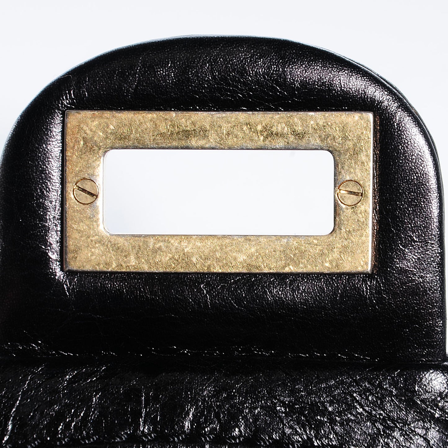 Glazed Calfskin 2.55 Reissue East West Clutch Black