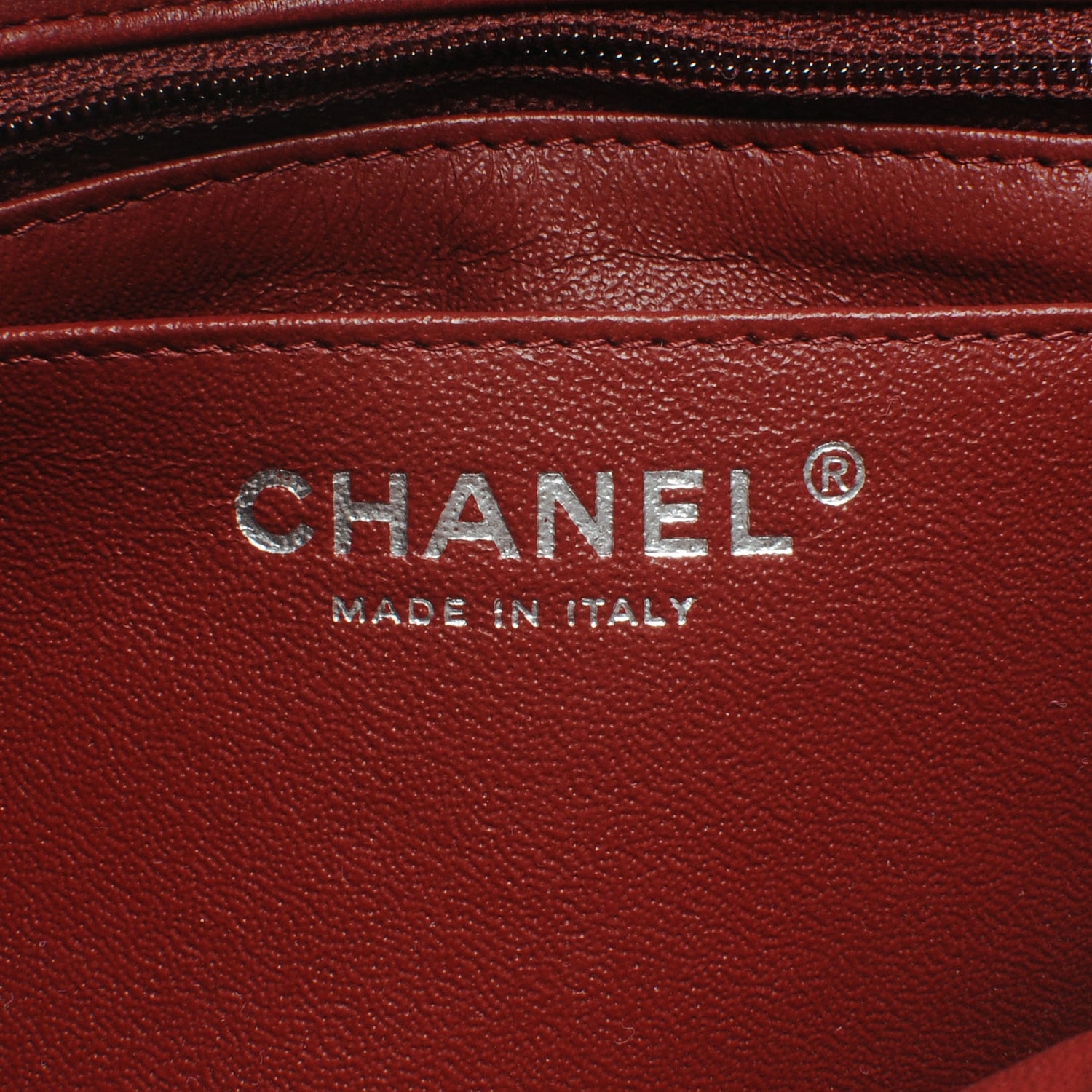 Chanel Lambskin Quilted Mini Square Flap Red 7 of 8