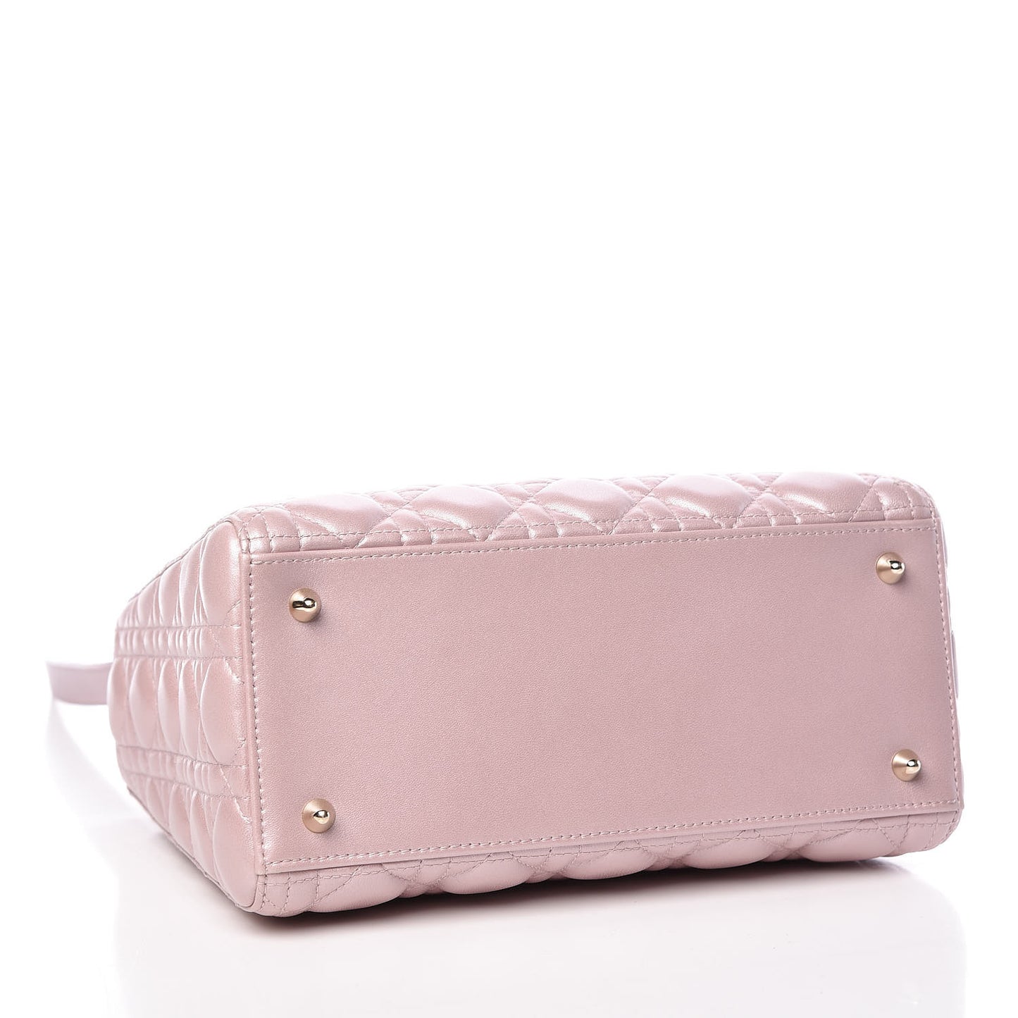 Pearly Lambskin Cannage Medium Lady Dior Lotus