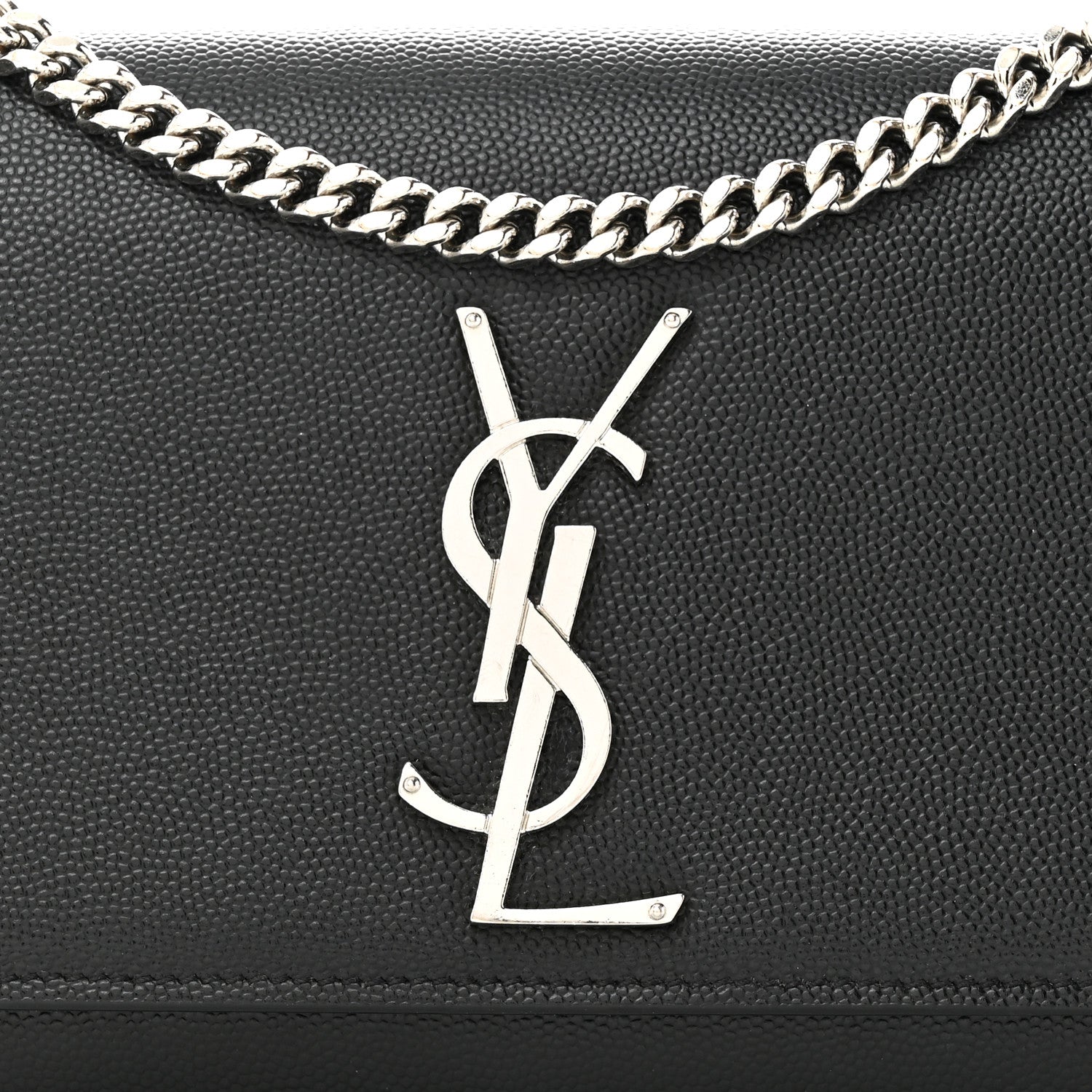 Saint Laurent Grain De Poudre Small Monogram Kate Satchel Black 8 of 12