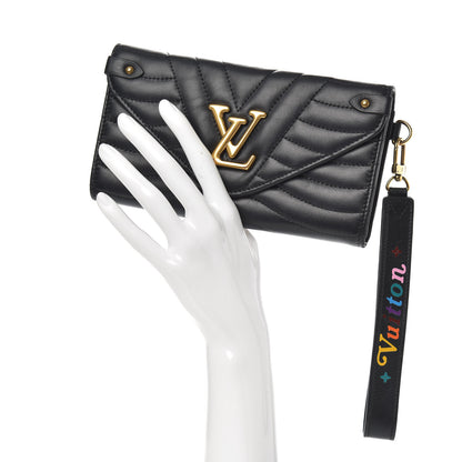 Louis Vuitton Calfskin New Wave Long Wallet Black 2 of 13
