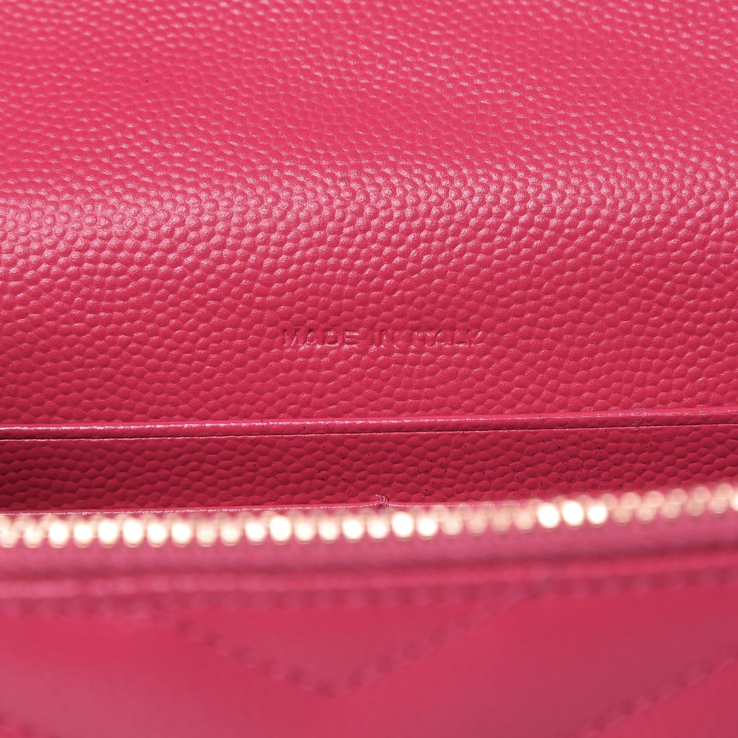 Grain De Poudre Matelasse Chevron Monogram Envelope Chain Wallet Bubblegum