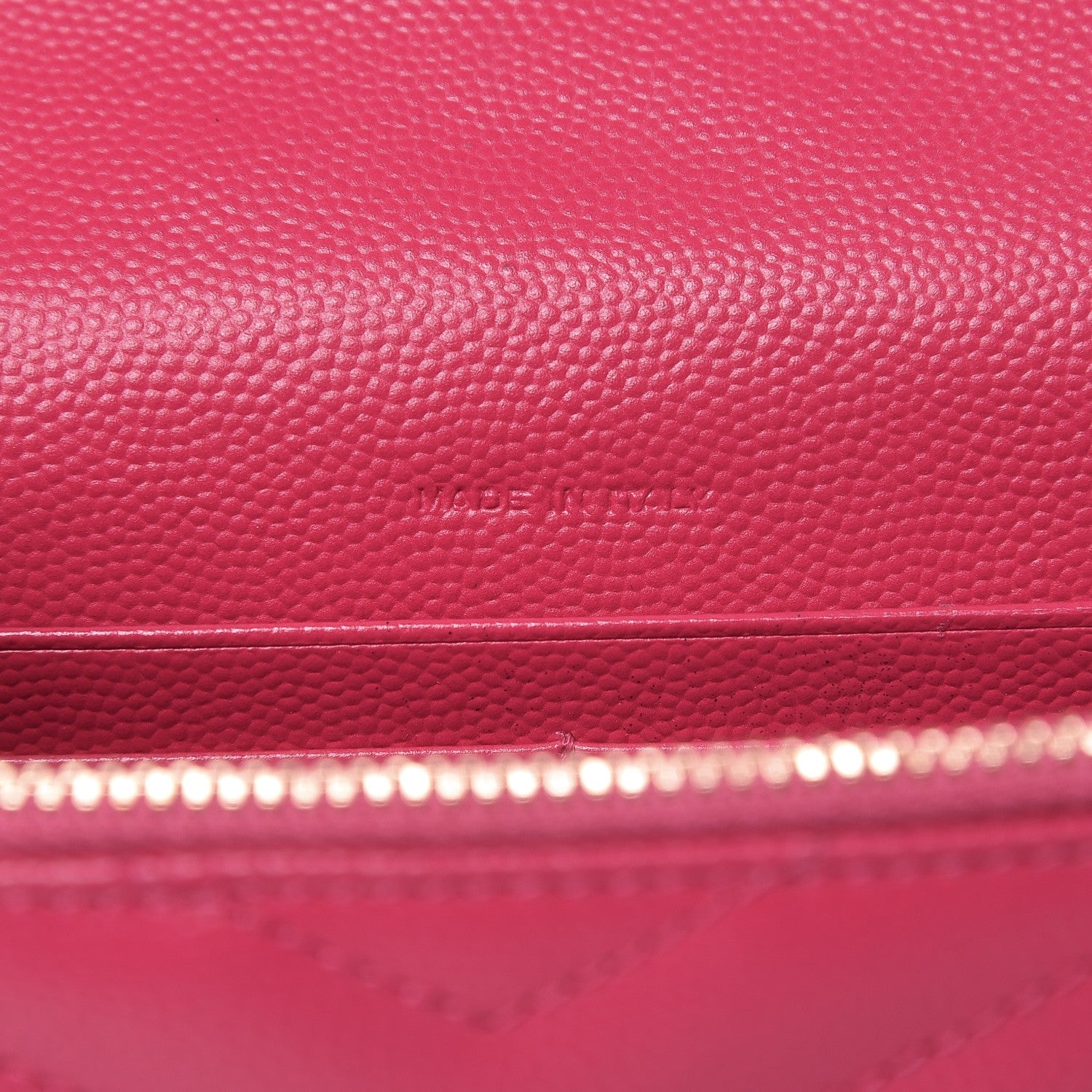 Saint Laurent Grain De Poudre Matelasse Chevron Monogram Envelope Chain Wallet Bubblegum 6 of 11
