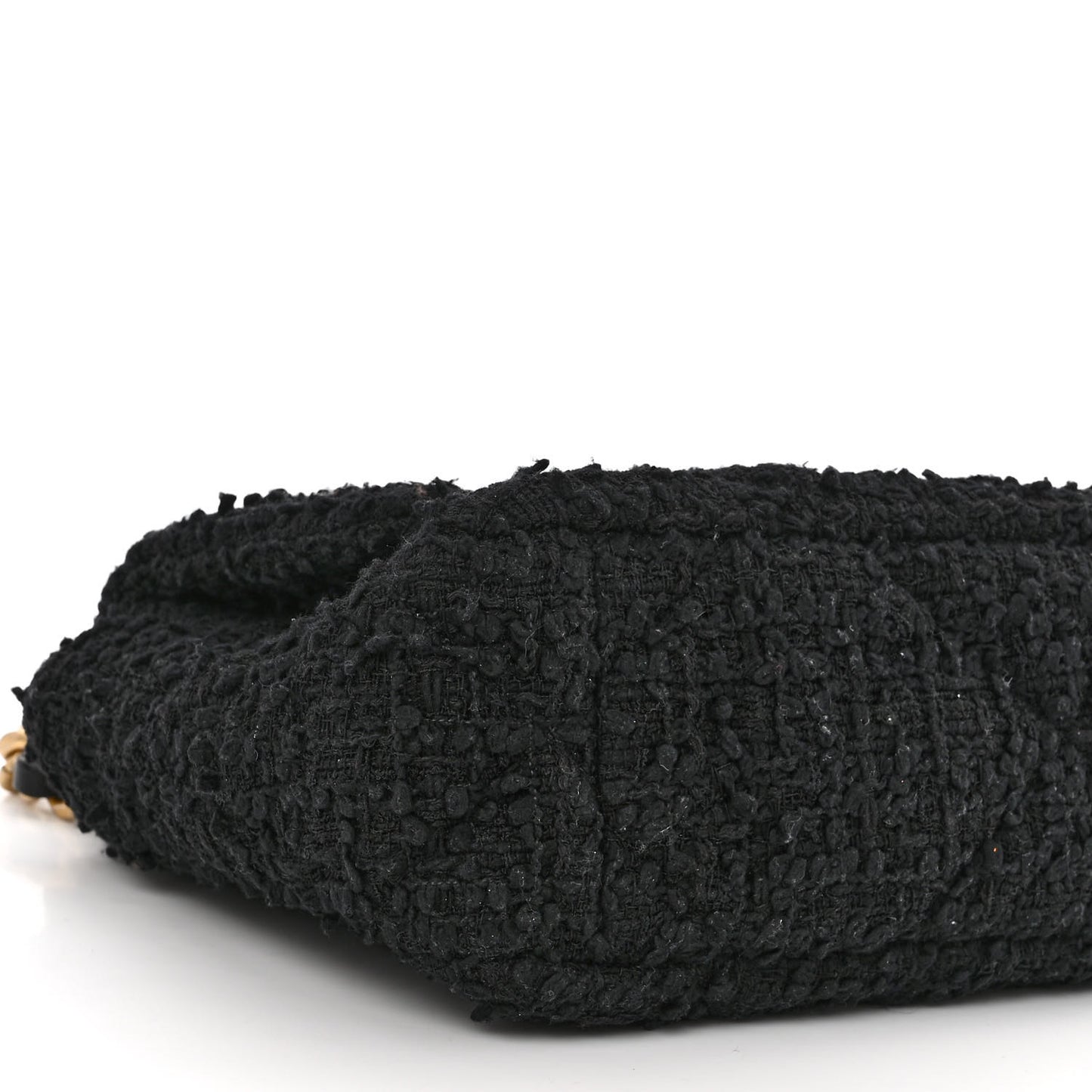 Tweed Quilted Medium Chanel 19 Flap Black