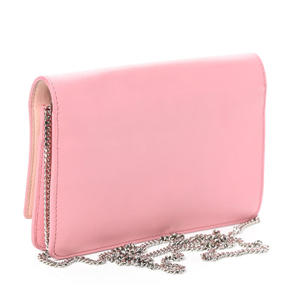Fendi Vitello Flamingo Tube Wallet on Chain Pink 3 of 9