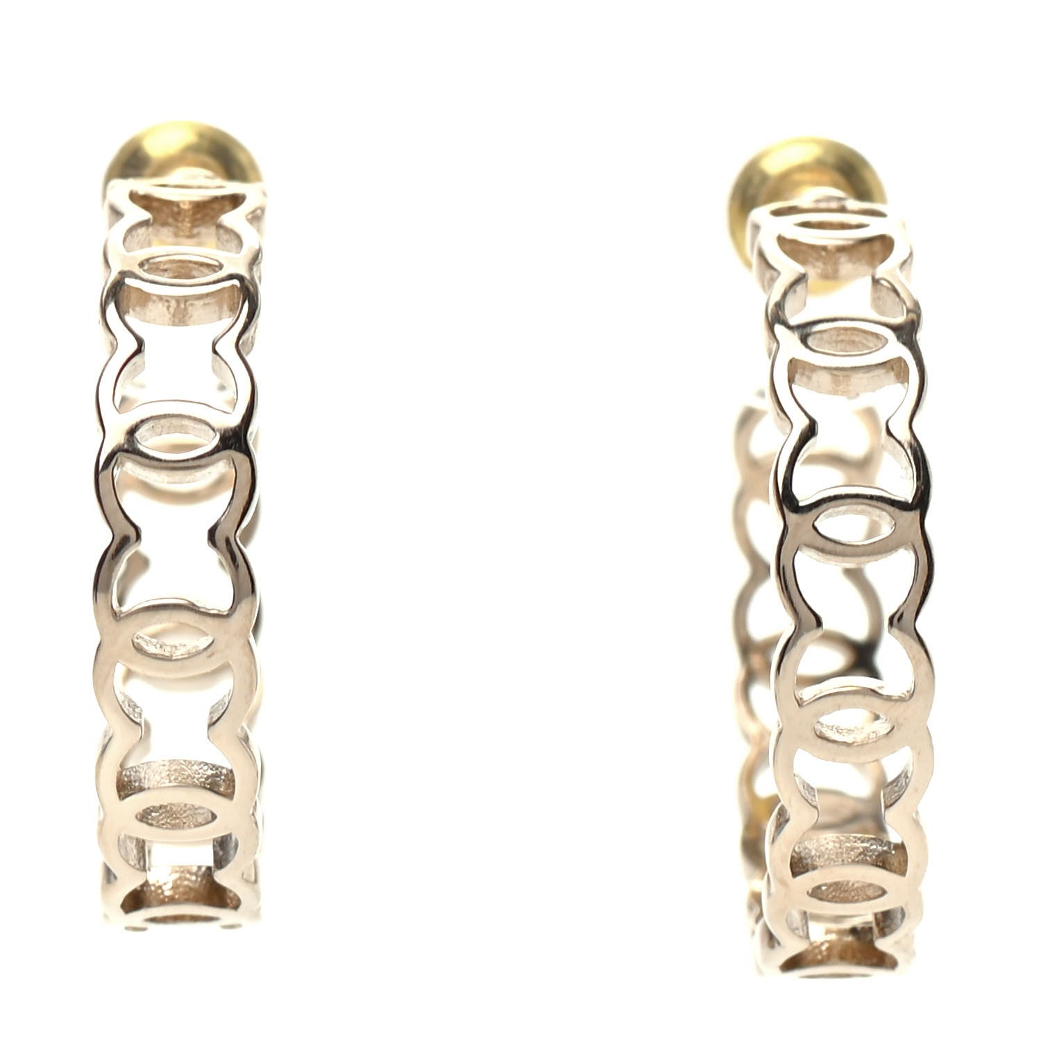 Chanel Metal CC Hoop Earrings Gold 1 of 4