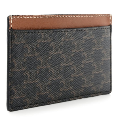 Celine Triomphe Canvas Card Holder Tan 4 of 11