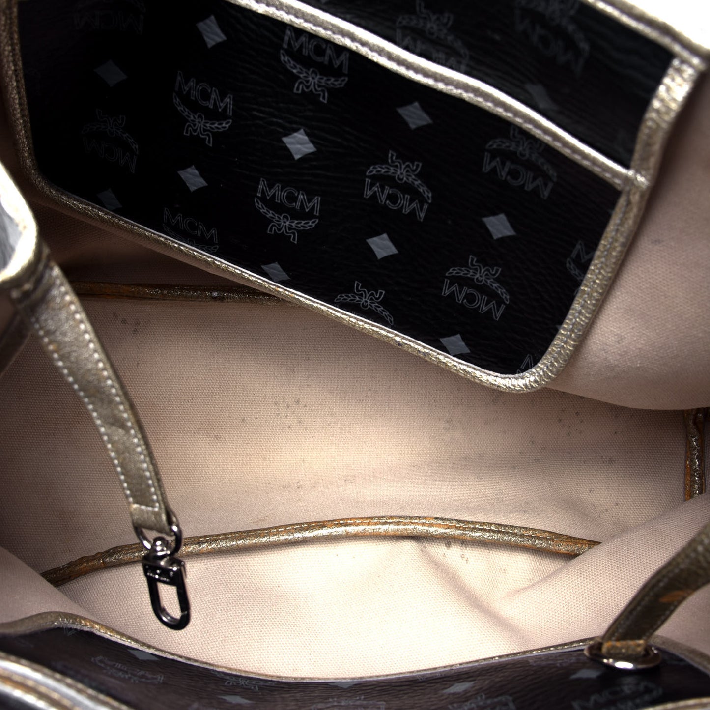 Visetos Striped Munich Lion Tote Black
