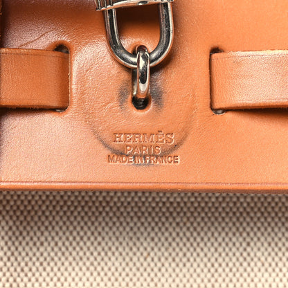 Hermes Toile Vache Calfskin Herbag PM 30 Black Natural 7 of 15