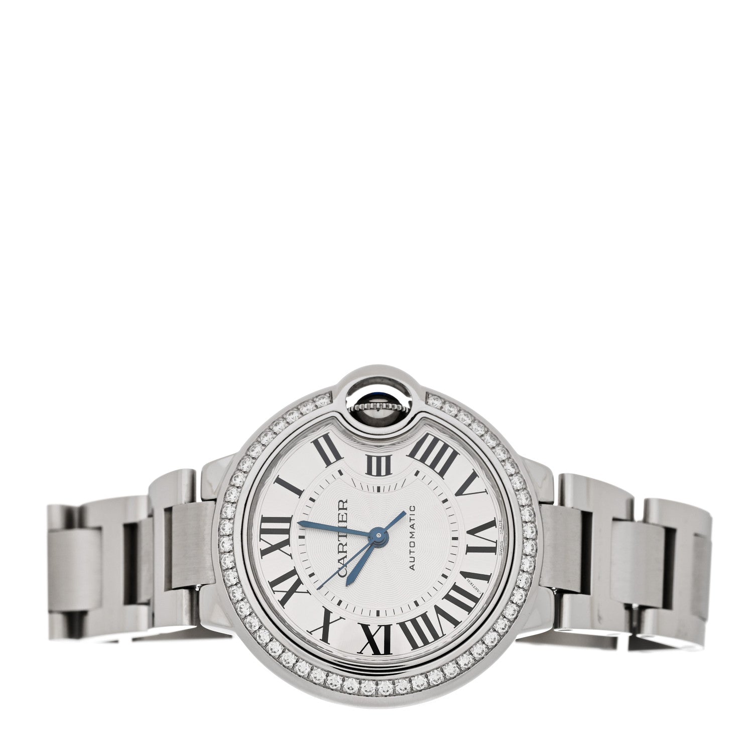 Cartier Stainless Steel Diamond Bezel 33mm Ballon Bleu De Cartier Automatic Watch 2 of 5