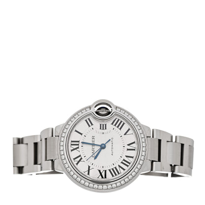 Cartier Stainless Steel Diamond Bezel 33mm Ballon Bleu De Cartier Automatic Watch 2 of 5