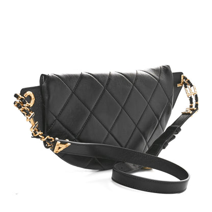 Chanel Lambskin Enamel Quilted Waist Bag Black 3 of 10