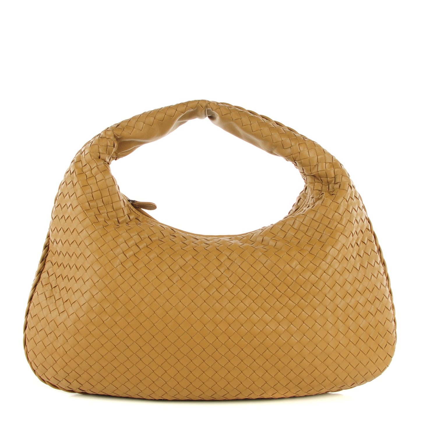 Nappa Intrecciato Large Veneta Hobo Camel