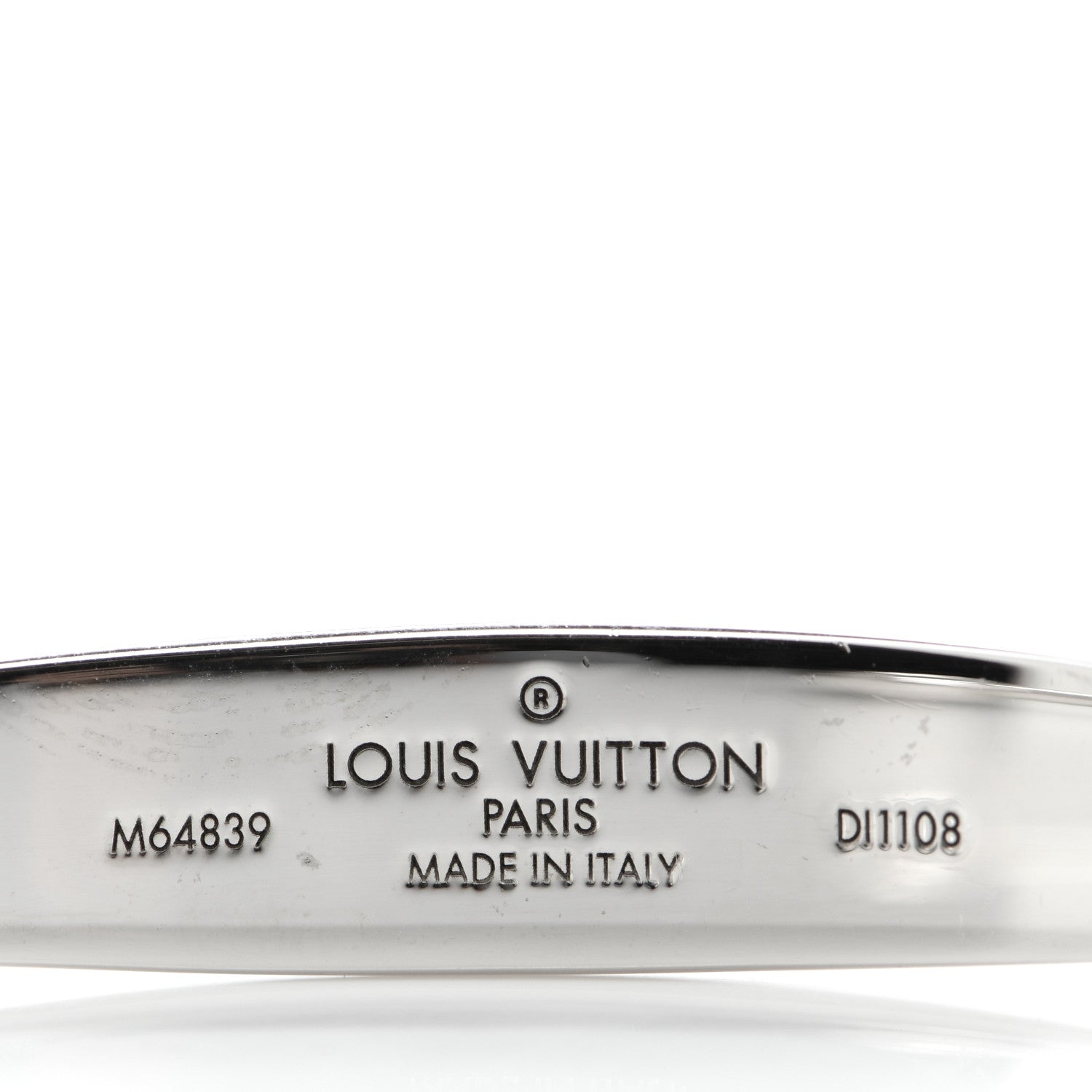 Louis Vuitton Brass Monogram Jonc Cuff M Silver 4 of 5