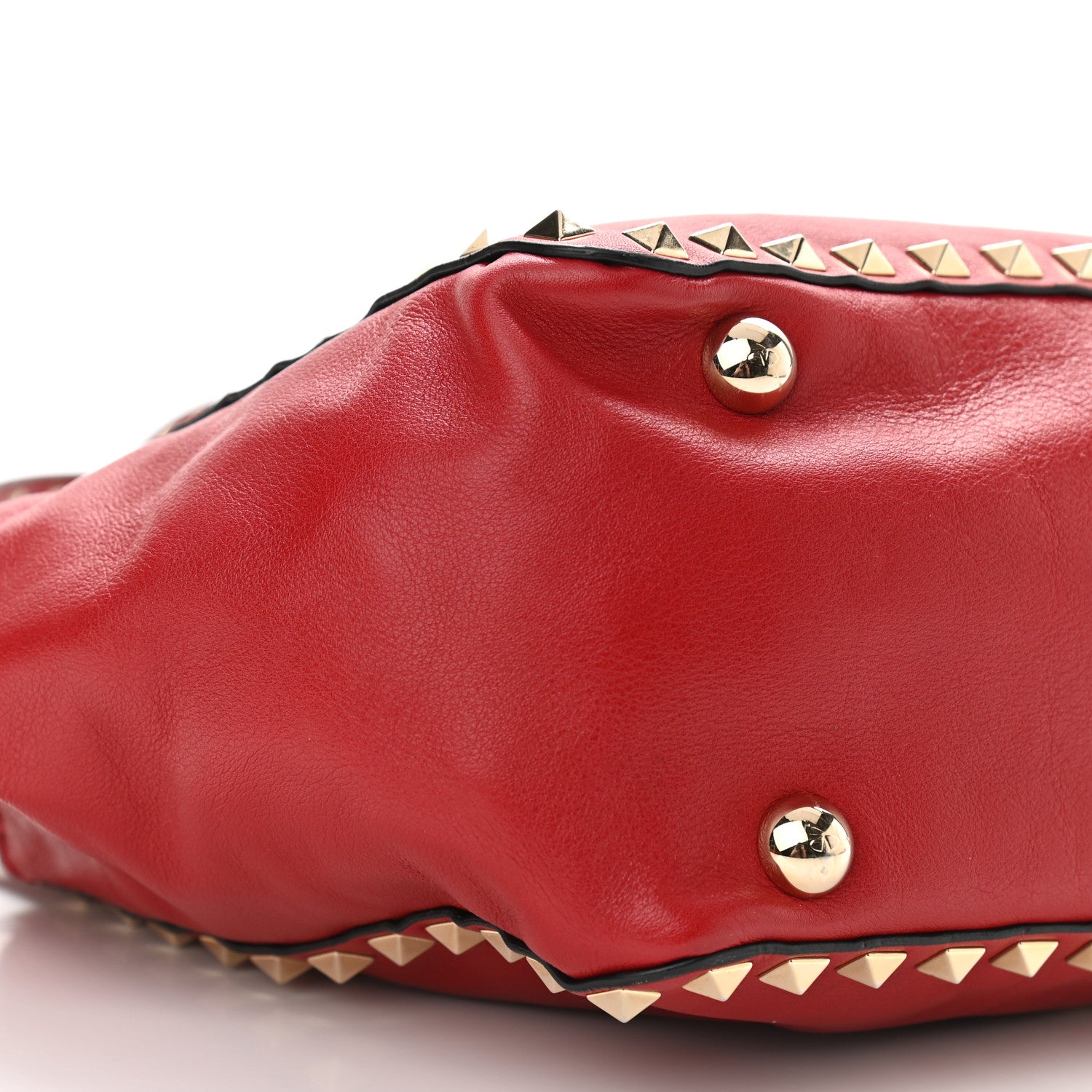 Valentino Garavani Vitello Small Rockstud Tote Rosso Valentino 8 of 10