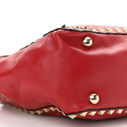 Valentino Garavani Vitello Small Rockstud Tote Rosso Valentino 8 of 10