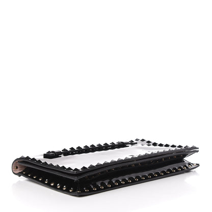 Valentino Garavani Patent Rockstud Wristlet Clutch Black 4 of 16
