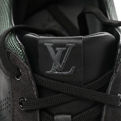 Louis Vuitton Suede Calfskin Dream On Low Top Sneakers 9 Black Green 9 of 12