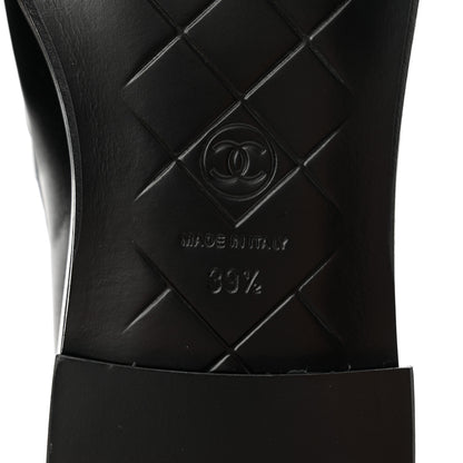 Chanel Lambskin Quilted CC Turnlock Loafers 39.5 Black 6 of 8