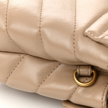 Saint Laurent Calfskin Y Quilted Monogram Toy Loulou Crossbody Bag Latte 4 of 11