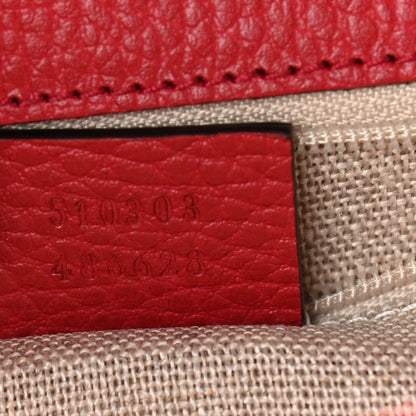 Gucci Dollar Calfskin Interlocking G Shoulder Bag Red 7 of 10