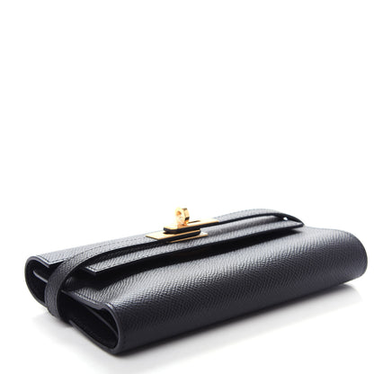 Hermes Epsom Medium Kelly Wallet Black 4 of 8