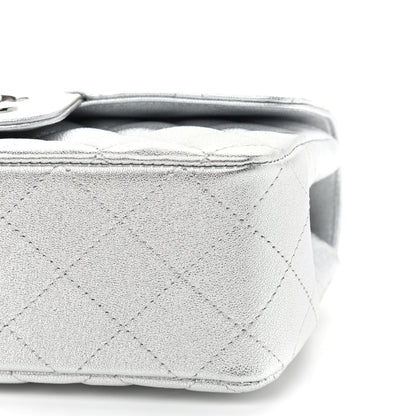 Chanel Metallic Lambskin Quilted Mini Rectangular Flap Silver 9 of 9