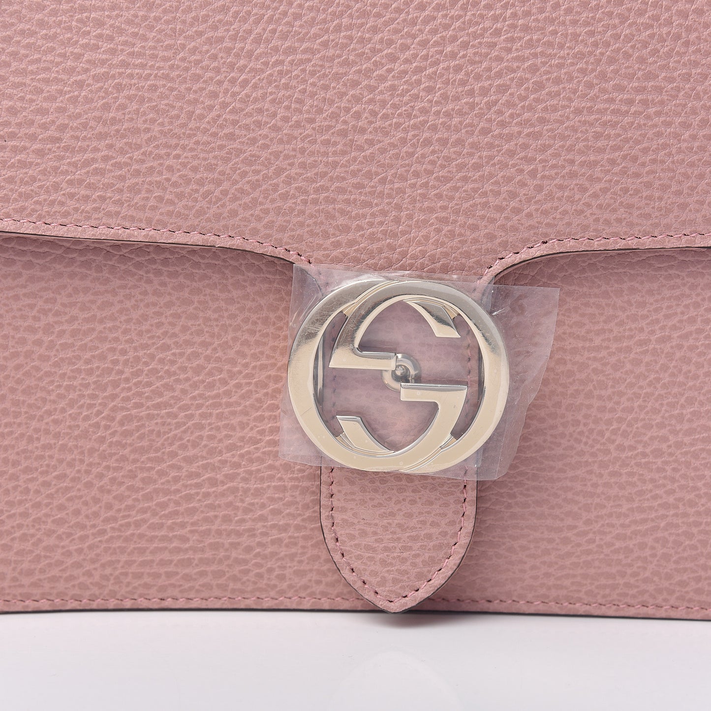 Dollar Calfskin Interlocking G Shoulder Bag Soft Pink