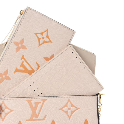 Louis Vuitton Empreinte Monogram Giant By The Pool Felicie Pochette Chain Wallet Cream Saffron 8 of 11
