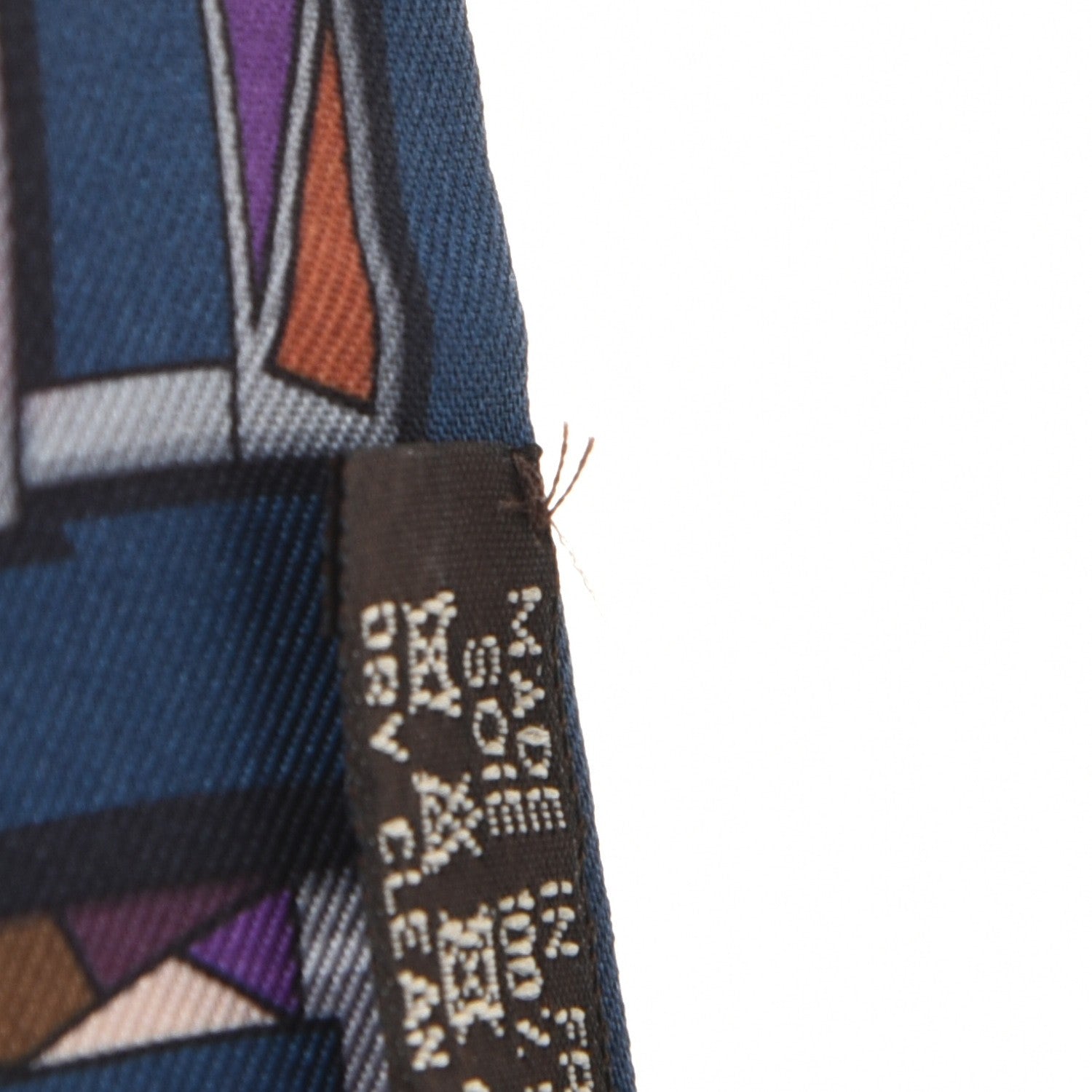 Hermes Silk Carre En Boucles Twilly Marine Violet Brun 5 of 6