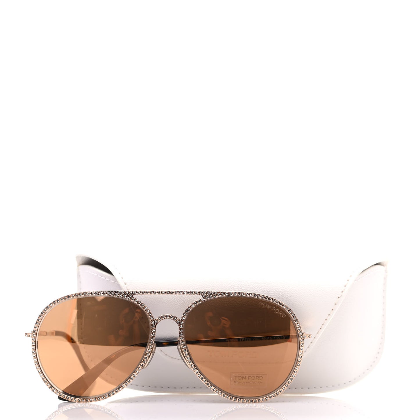 Crystal Embellished Antibes Sunglasses Gold