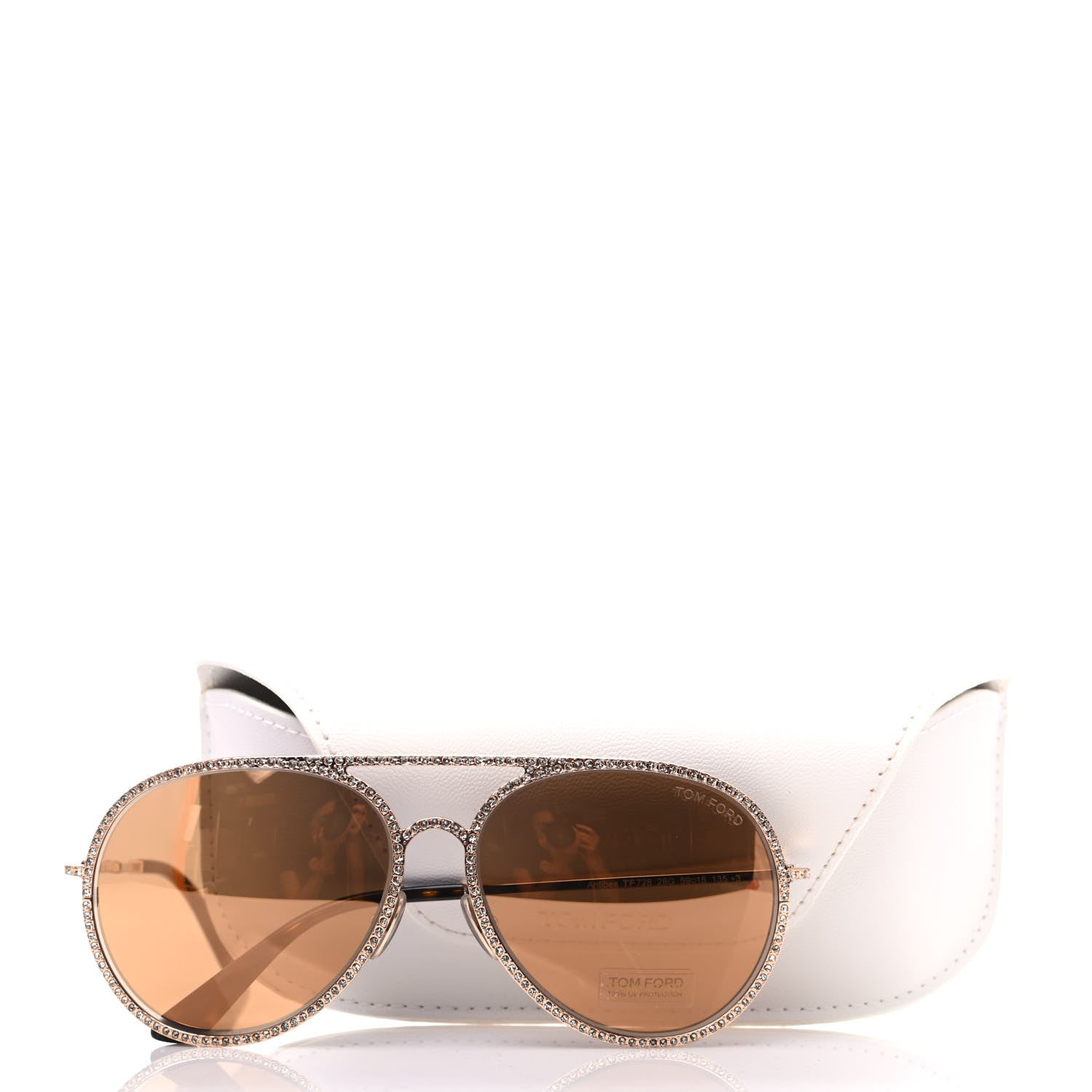 Tom Ford Crystal Embellished Antibes Sunglasses Gold 8 of 8