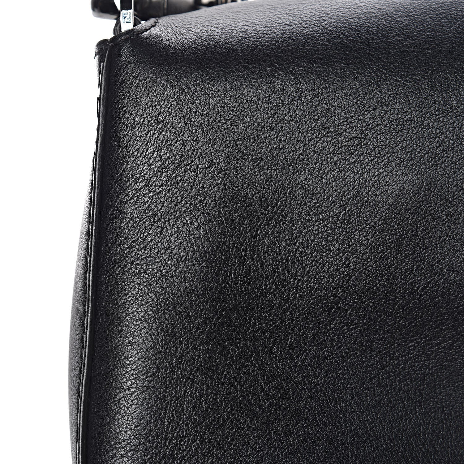 Fendi Vitello Dolce Lace Up Baguette Black 16 of 20