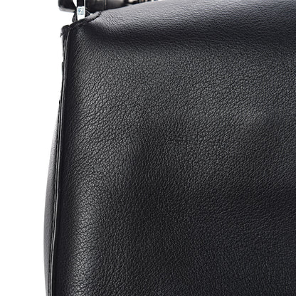 Fendi Vitello Dolce Lace Up Baguette Black 16 of 20