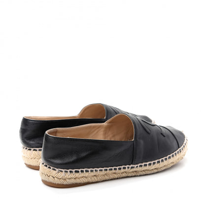 Chanel Lambskin CC Espadrilles 38 Black 4 of 10