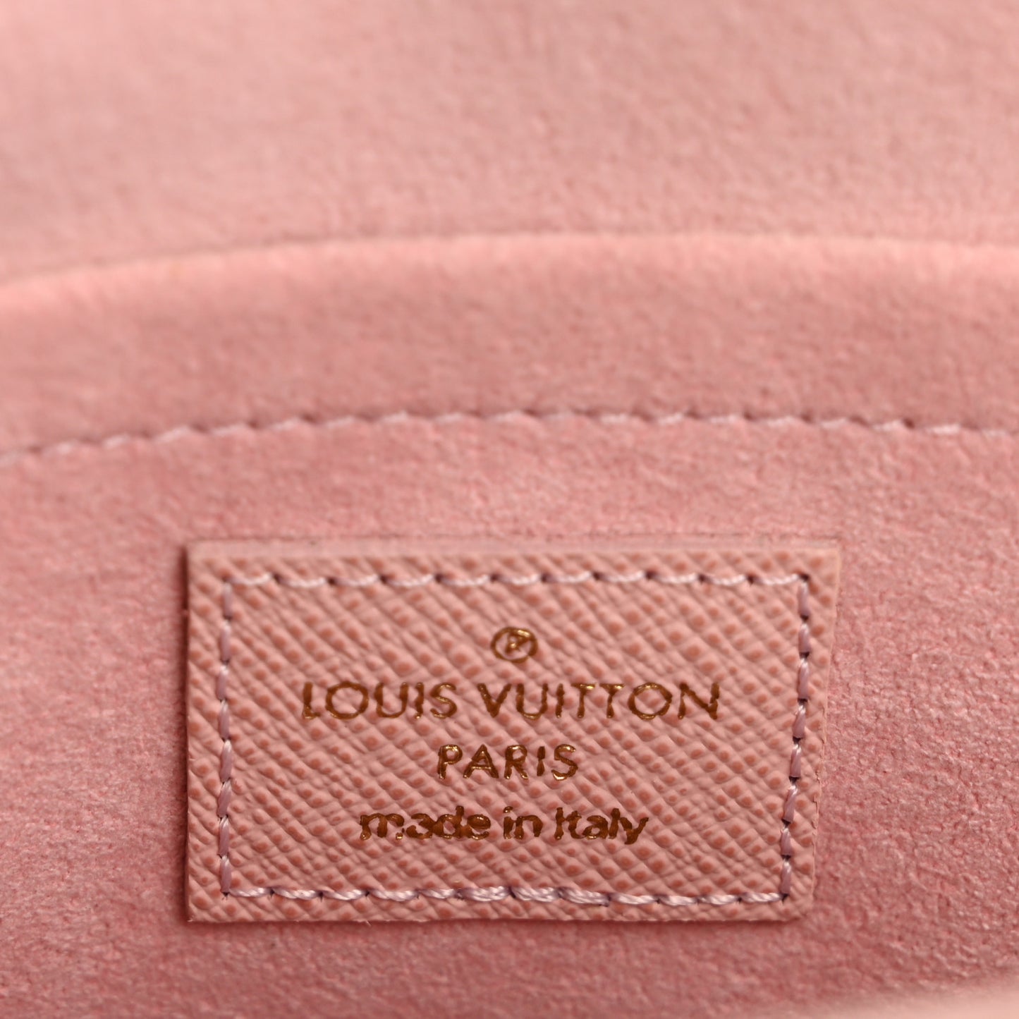 Damier Azur Pochette Felicie Chain Wallet Rose Ballerine