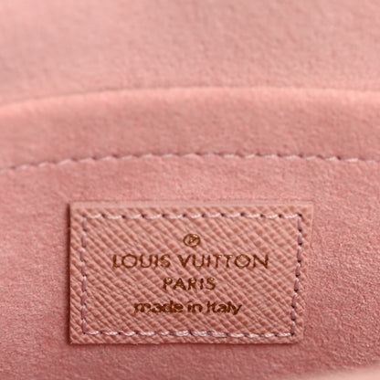 Louis Vuitton Damier Azur Pochette Felicie Chain Wallet Rose Ballerine 6 of 10