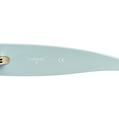 Chanel Acetate Mirror Shield Sunglasses 71476-A Light Blue 5 of 6